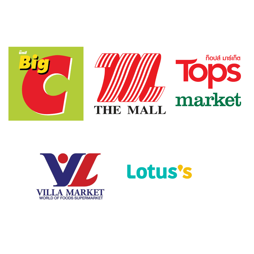 Modern Trade partners: Big C, The Mall, Tops, Villa Market, Lotus's